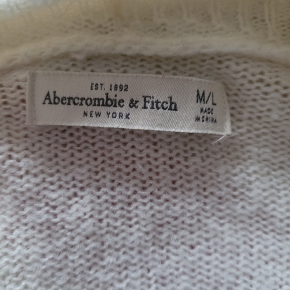 Abercrombie & Fitch White Waterfall Cardigan L - Picture 7 of 7